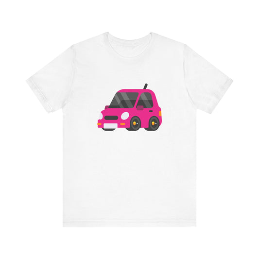 Unisex Jersey Short Sleeve Tee Adorable Car T-shirt Pink Car