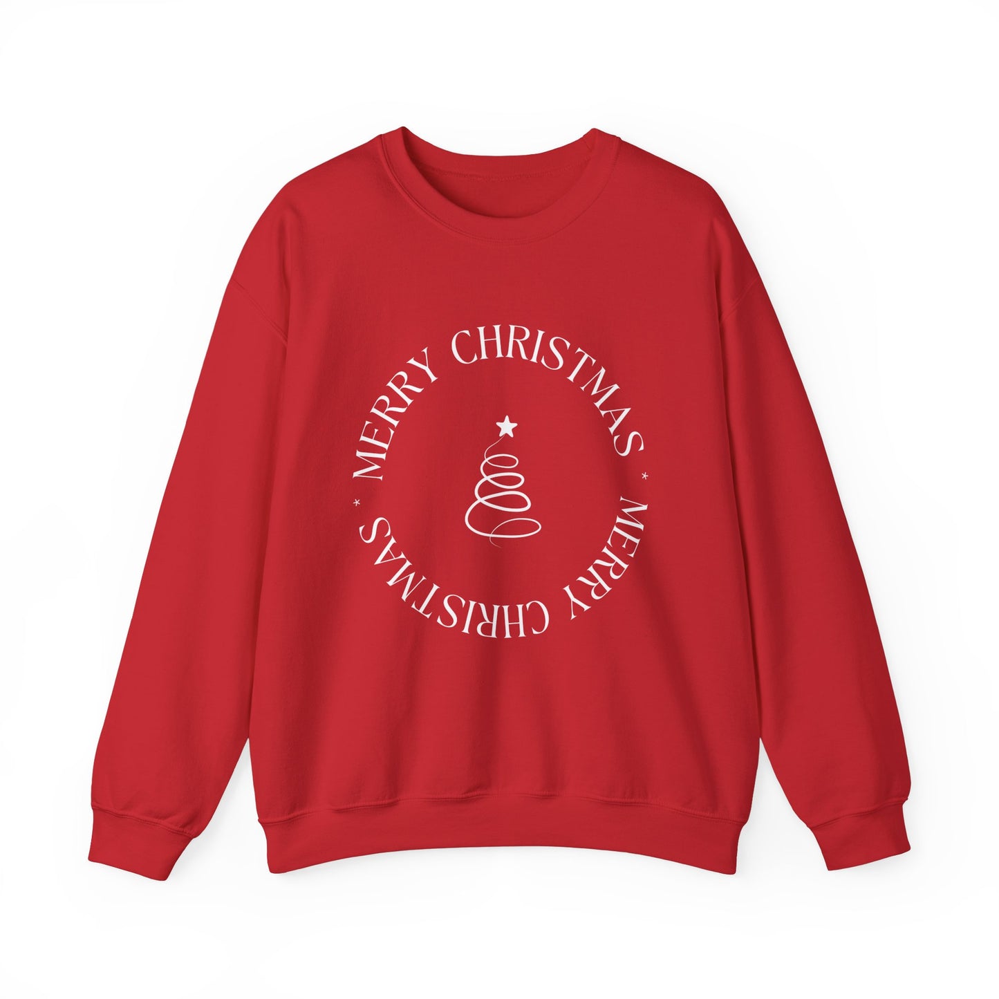 Unisex Heavy Blend Crewneck Sweatshirt Elegant Merry Christmas Tree 🎄✨