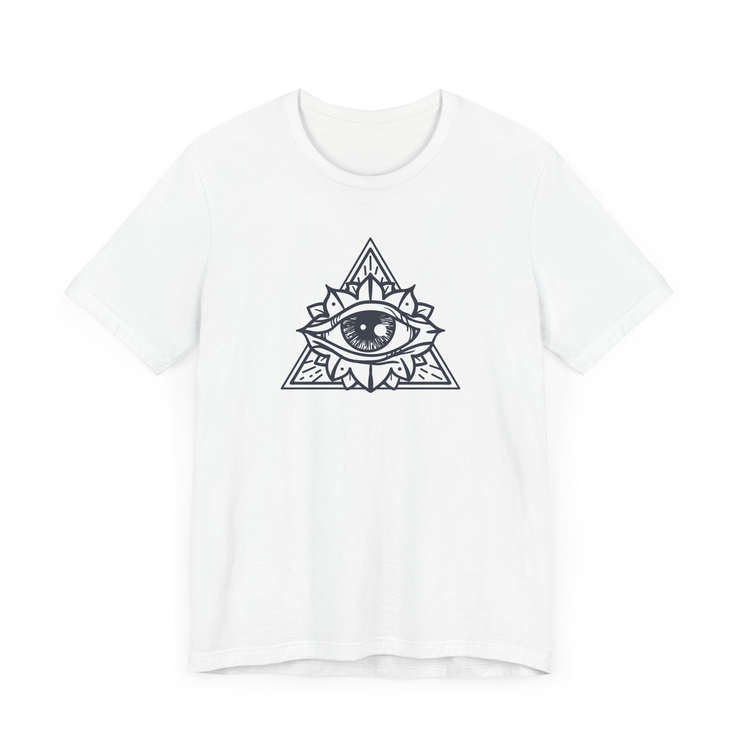 Unisex Jersey Short Sleeve Tee "Eye of Providence" All Seeing Eye Black Print