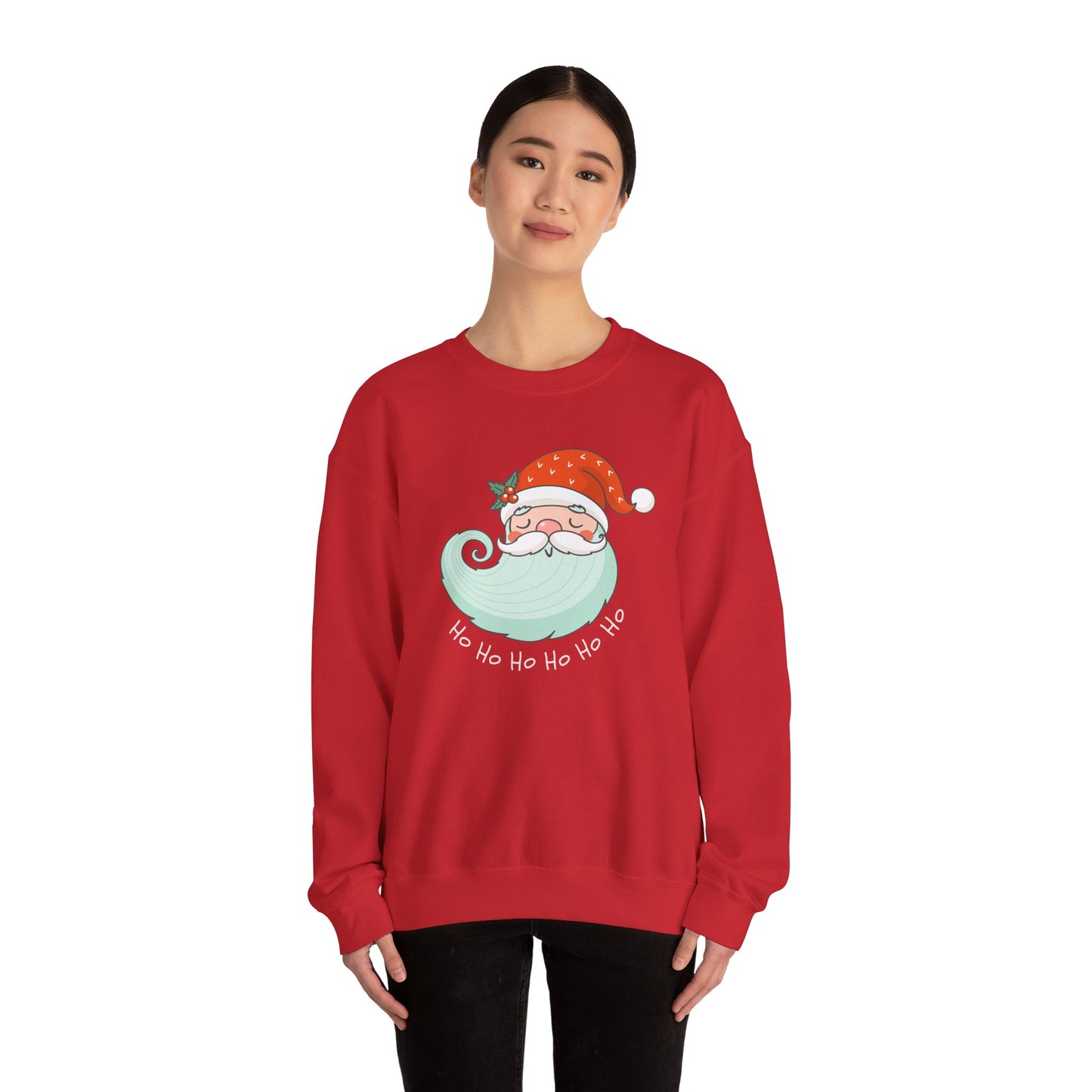 Unisex Heavy Blend Crewneck Sweatshirt Happy Santa Ho Ho Ho 🎅🎉✨