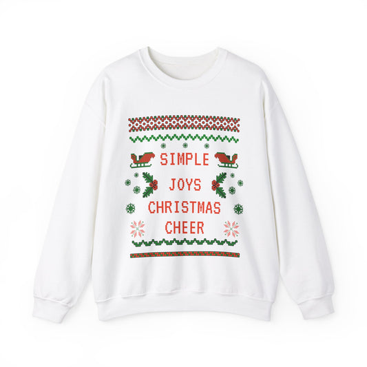 Unisex Heavy Blend Crewneck Sweatshirt Simple Joys Christmas Cheer 🎄❤️✨