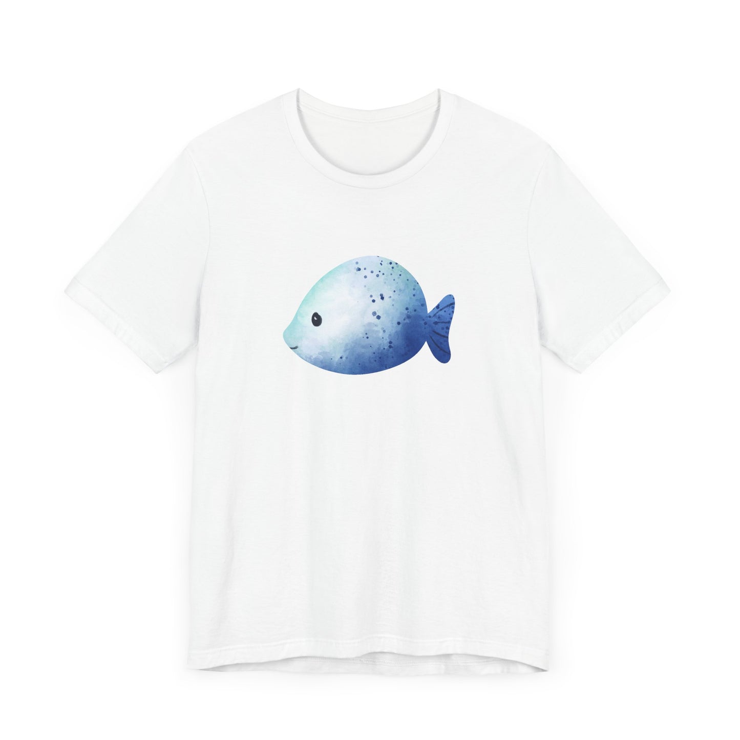 Unisex Jersey Short Sleeve Tee "Fin-tastic Fishy Fun" Cheerful Watercolor Fish