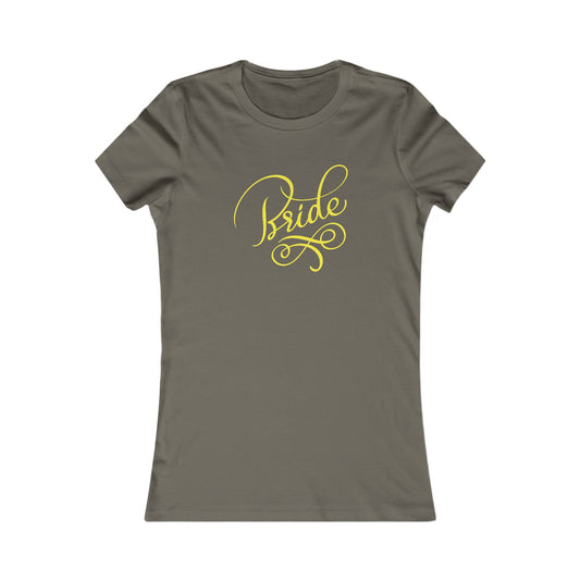 Women's Favorite Tee Bride Vibes Yellow Print
