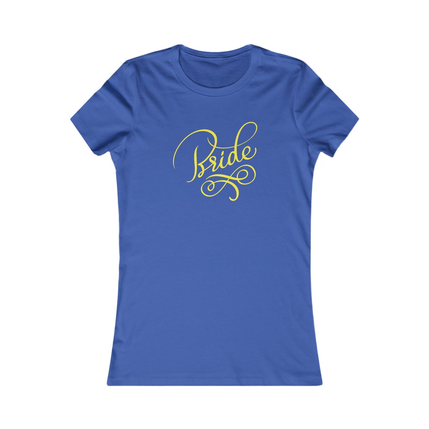 Women's Favorite Tee Bride Vibes Yellow Print