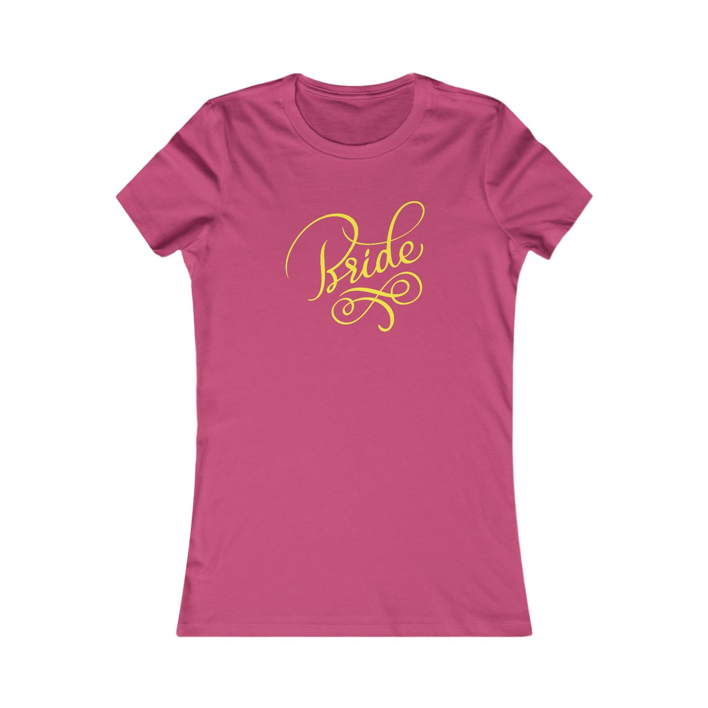 Women's Favorite Tee Bride Vibes Yellow Print