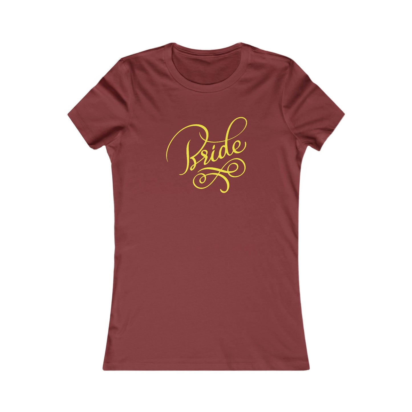 Women's Favorite Tee Bride Vibes Yellow Print