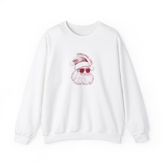 Unisex Heavy Blend Crewneck Sweatshirt Christmas Chill Santa in Sunglasses 🎅😎✨