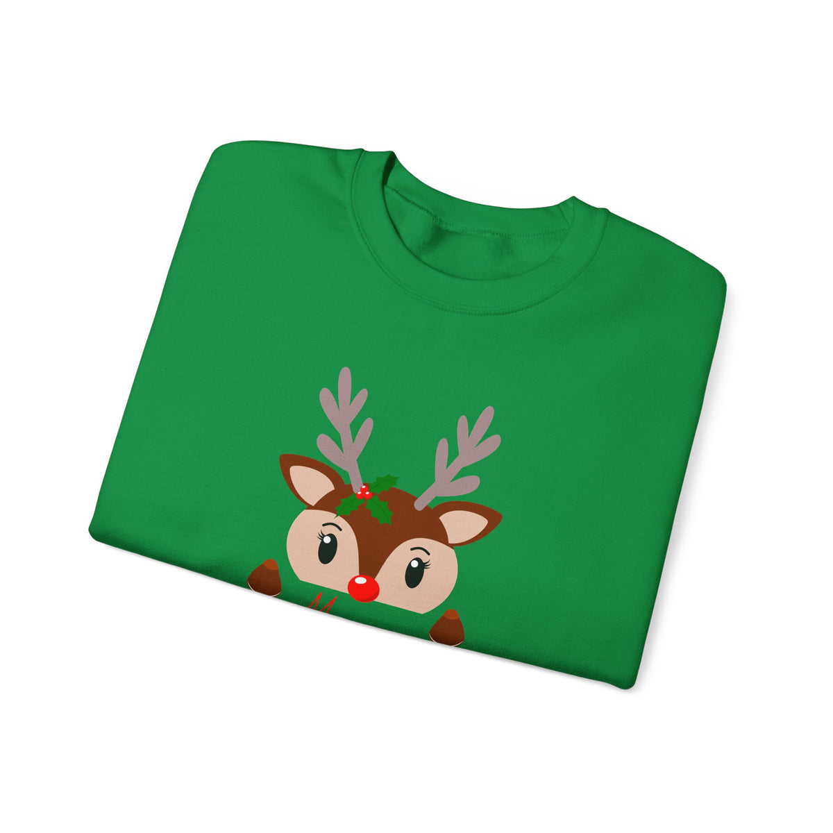 Unisex Heavy Blend Crewneck Sweatshirt Adorable Baby Deer Merry Christmas 🎄🦌✨