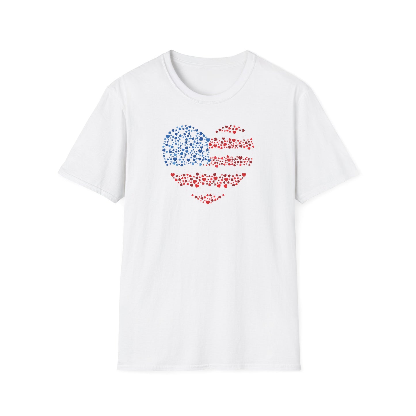 Patriotic Heartbeat Unisex Softstyle T-Shirt