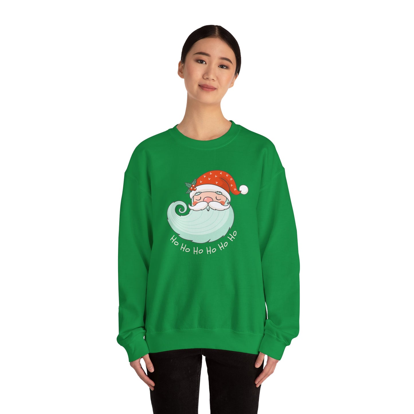 Unisex Heavy Blend Crewneck Sweatshirt Happy Santa Ho Ho Ho 🎅🎉✨