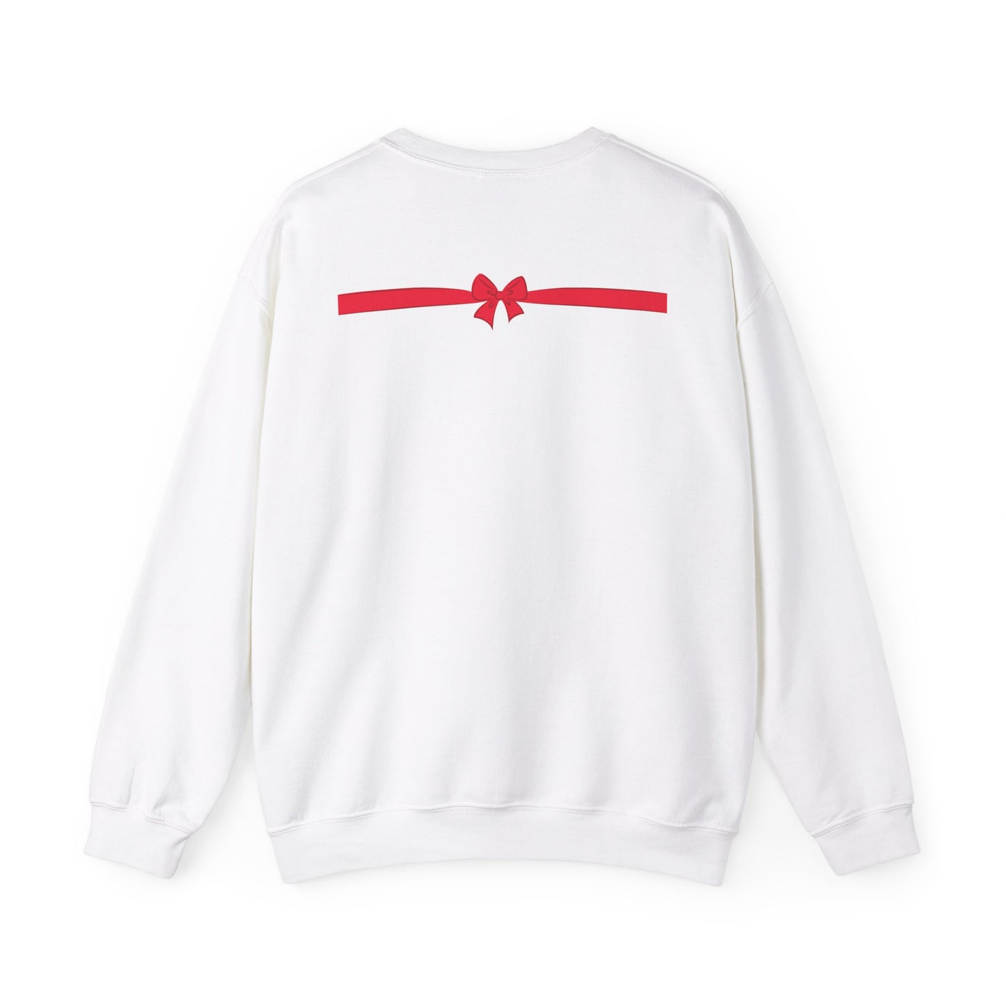 Unisex Heavy Blend Crewneck Sweatshirt Adorable Deer with Candy Cane 🎅🍭✨