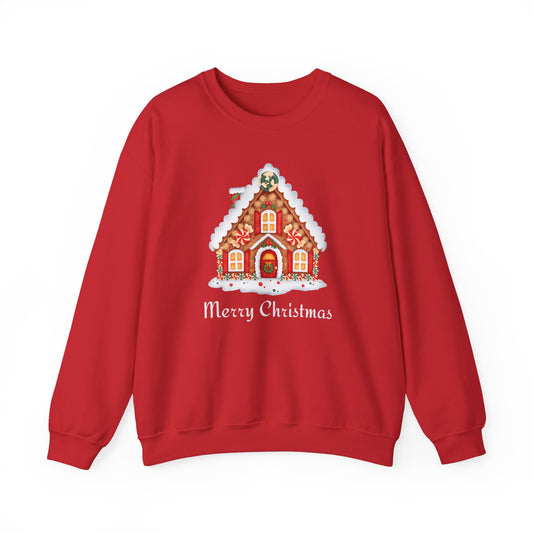 Unisex Heavy Blend Crewneck Sweatshirt Christmas Gingerbread House 🎄🍬✨