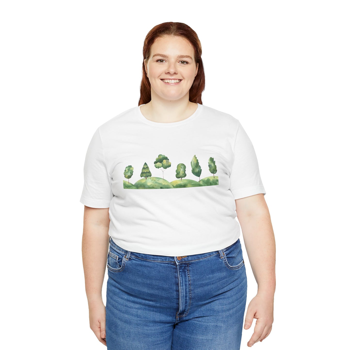 Tree-mendous Green Hills Nature Unisex Jersey Short Sleeve Tee
