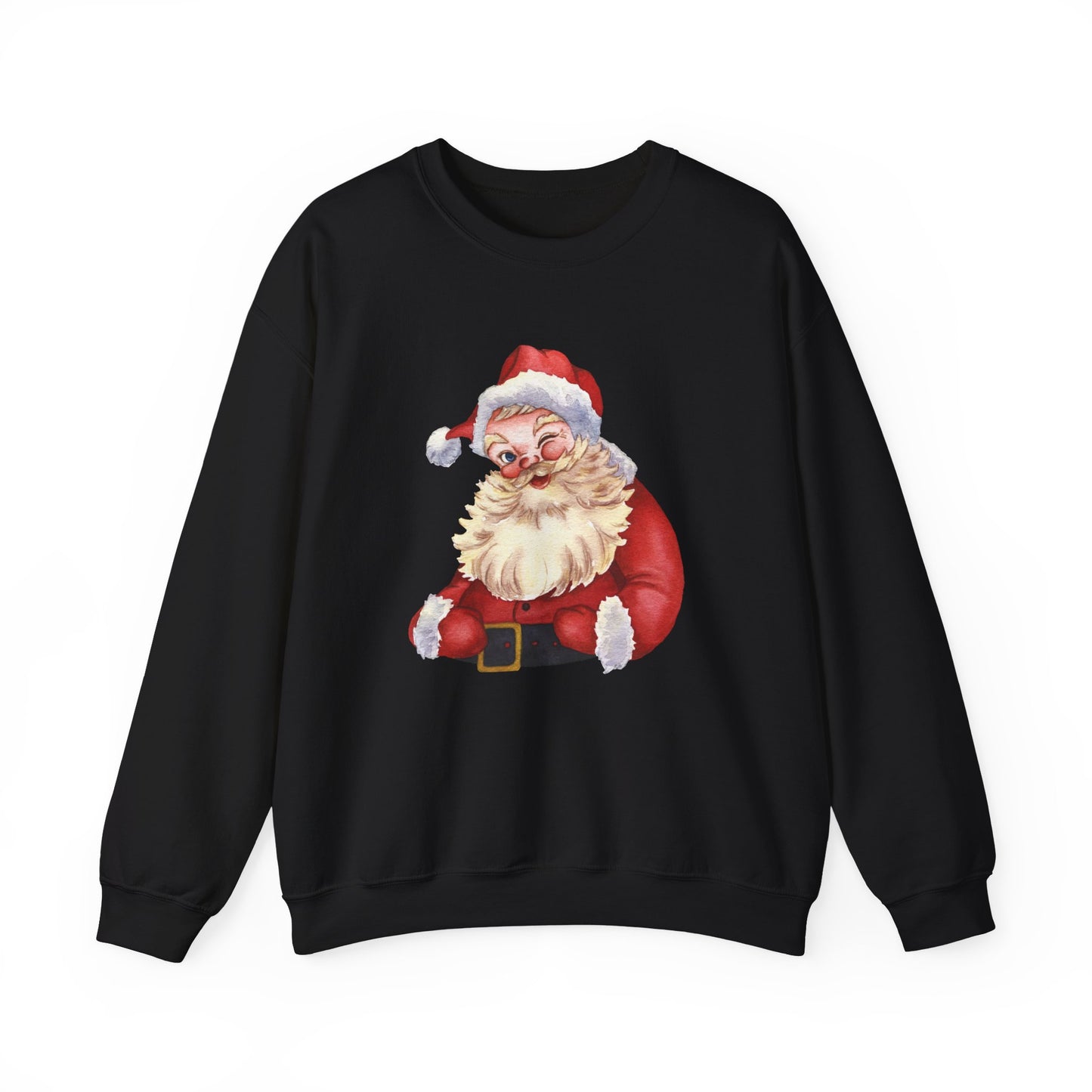 Unisex Heavy Blend Crewneck Sweatshirt Winking Santa 🎅✨❤️