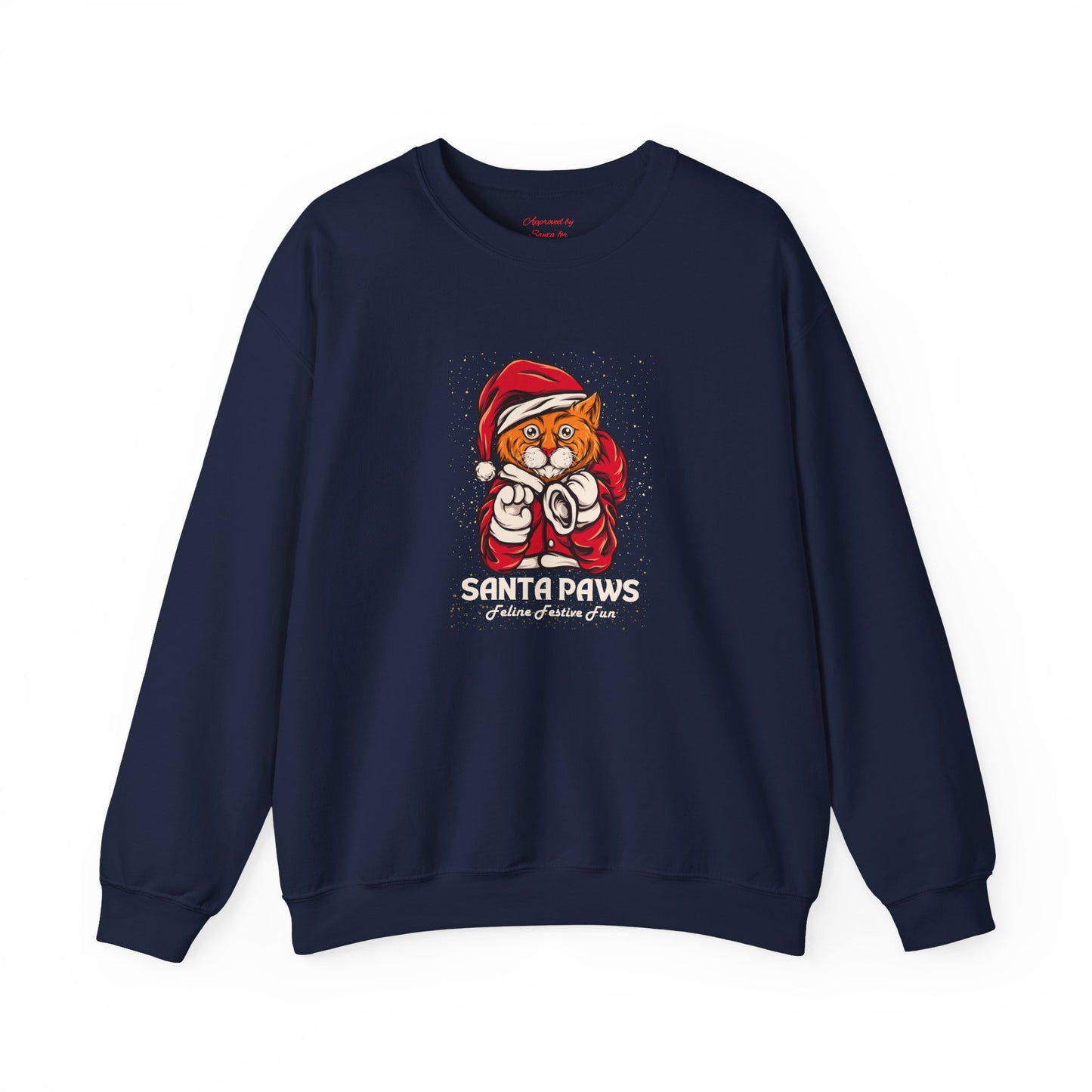 Unisex Heavy Blend Crewneck Sweatshirt Santa Paws Feline Festive Fun 🎅🐾🎁