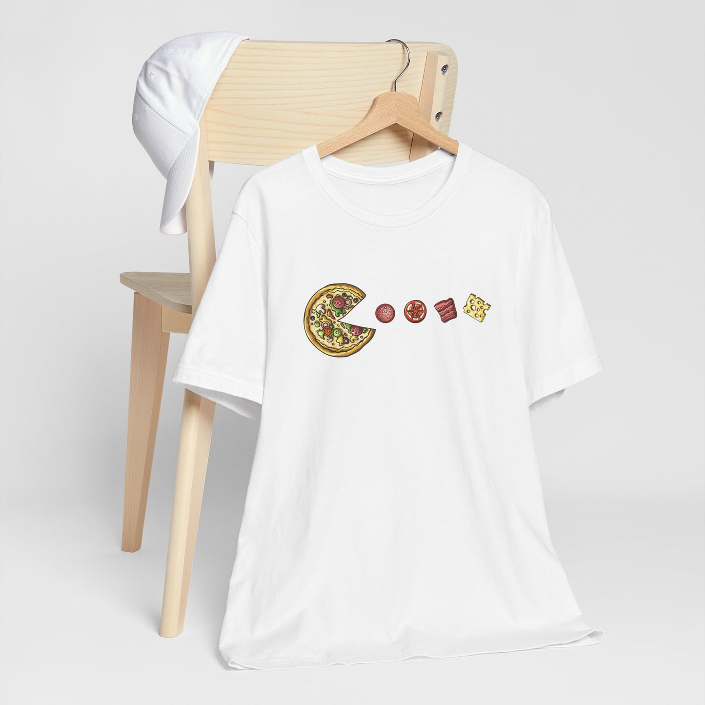 Pizza Pacman Unisex Jersey Short Sleeve Tee