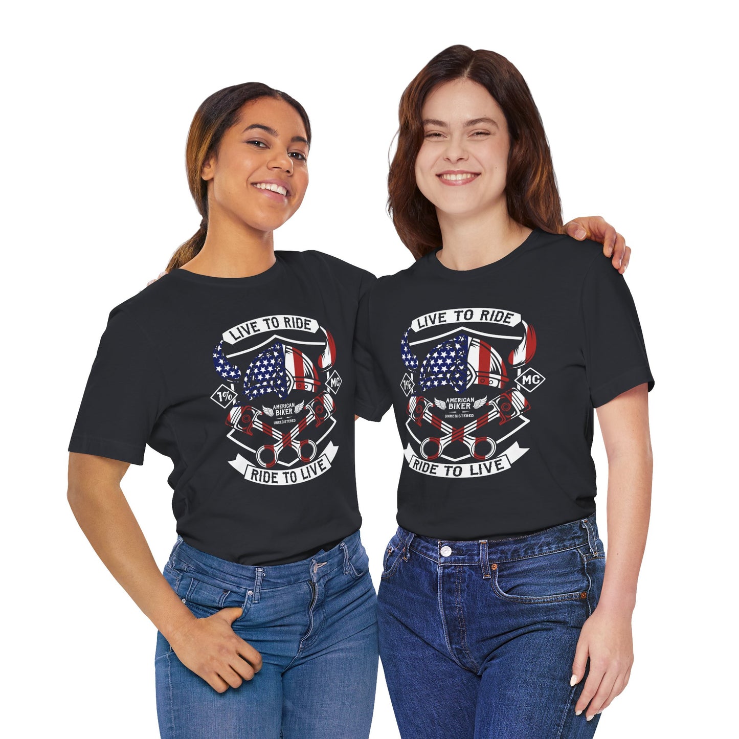 Live To Ride Ride To Live 1% MC Unisex Jersey Short Sleeve Tee