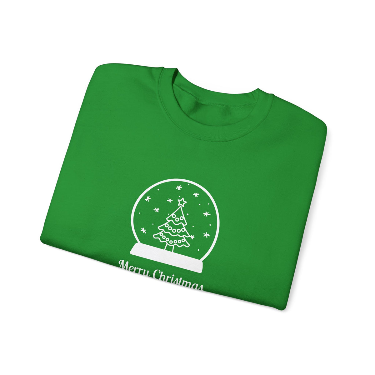 Snow Globe with Merry Christmas 🎄❄️✨ Unisex Heavy Blend Crewneck Sweatshirt