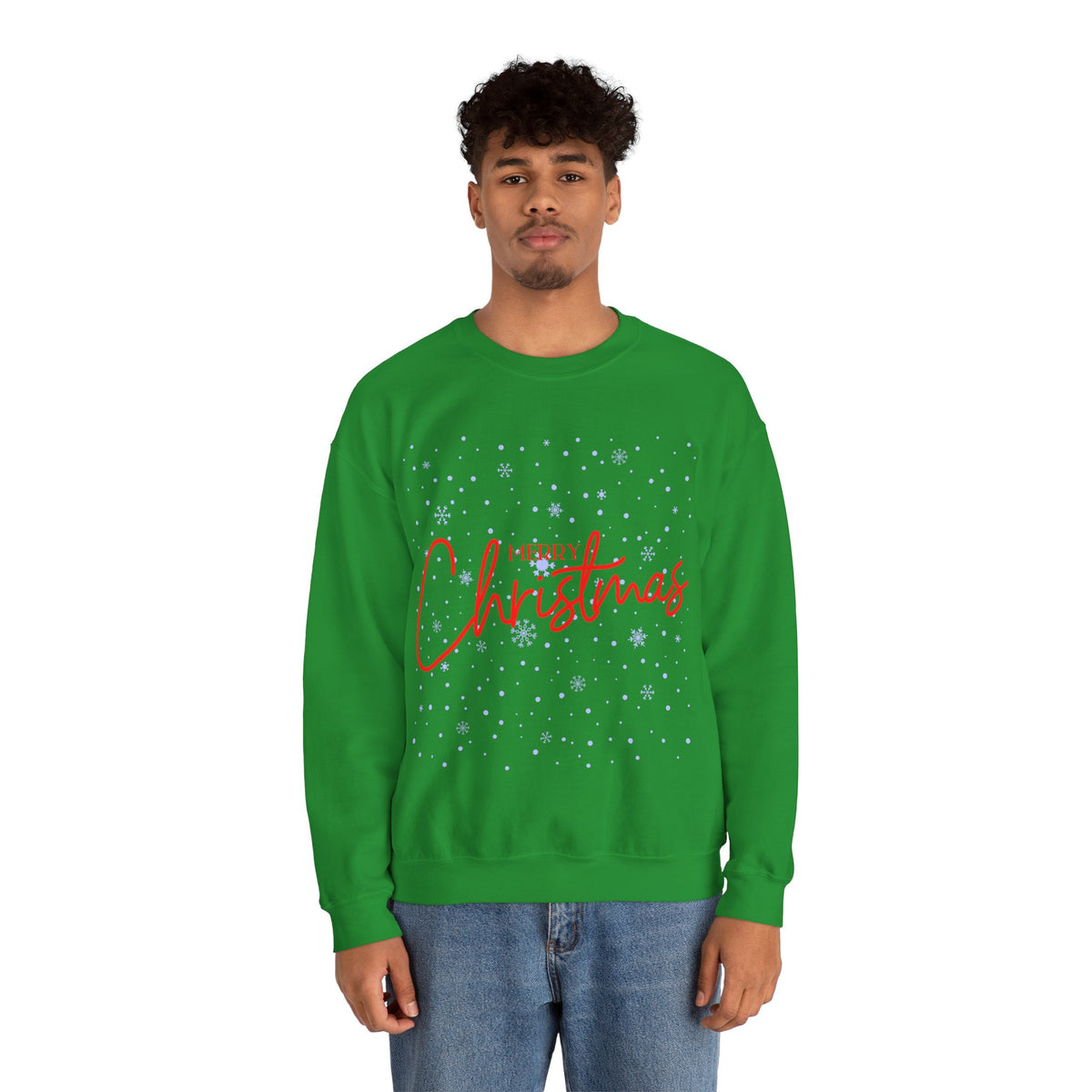 Merry Christmas Snowflakes ❄️🎄✨ Unisex Heavy Blend Crewneck Sweatshirt