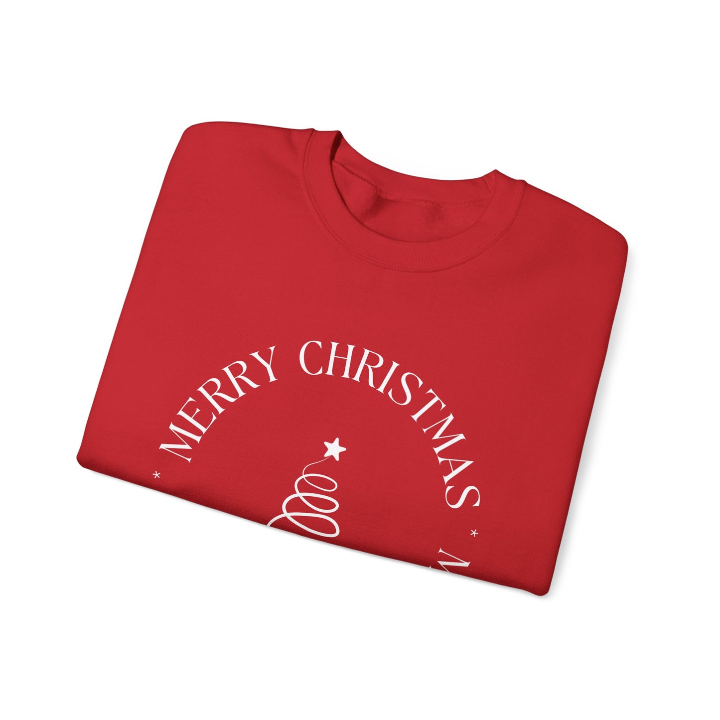 Unisex Heavy Blend Crewneck Sweatshirt Elegant Merry Christmas Tree 🎄✨