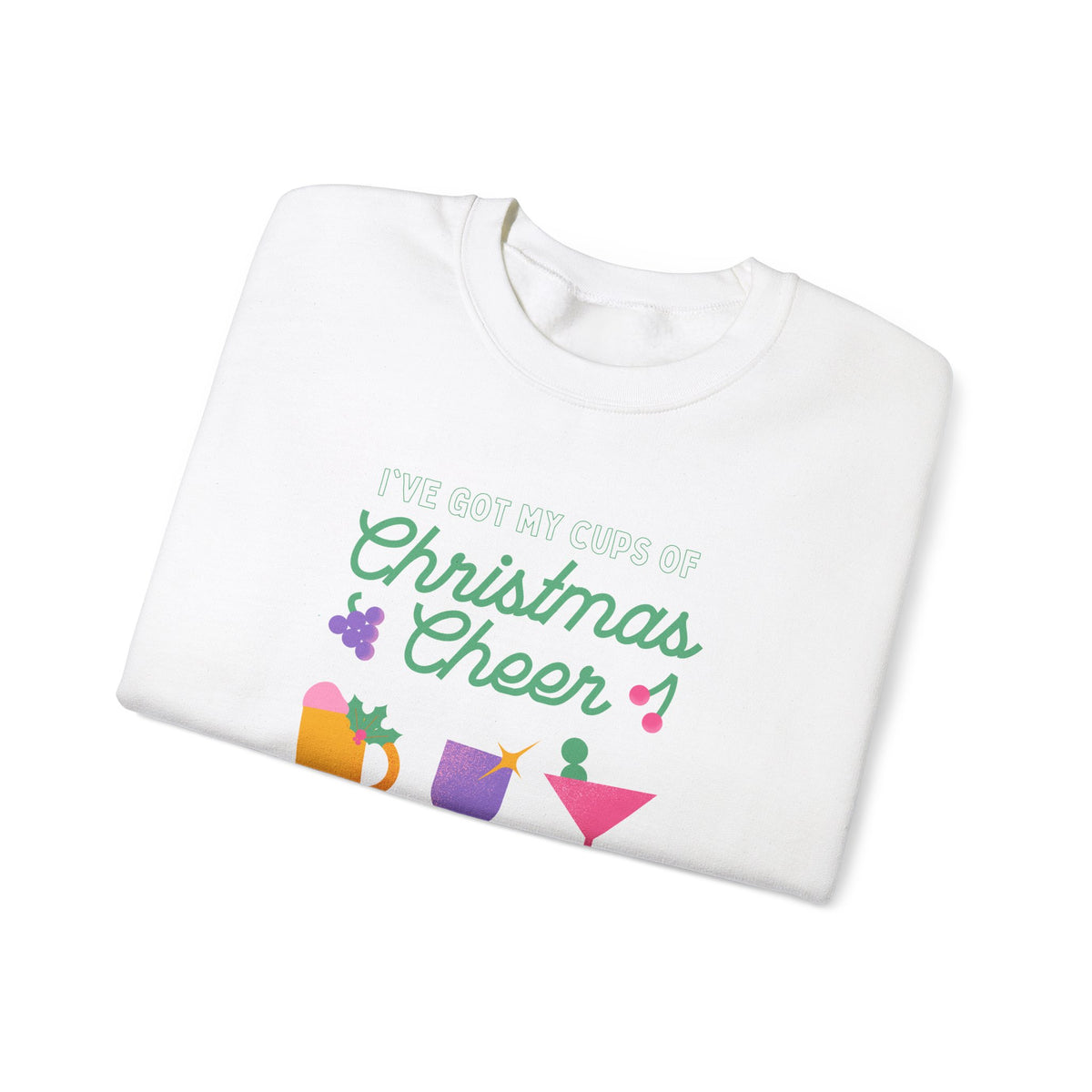 Unisex Heavy Blend Crewneck Sweatshirt Cups of Christmas Cheer 🍻🍹✨