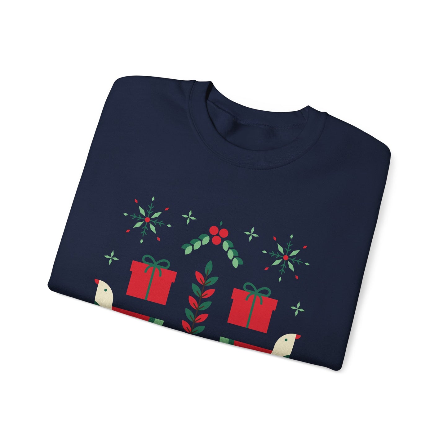Unisex Heavy Blend Crewneck Sweatshirt Folk Art Christmas Design 🎄✨