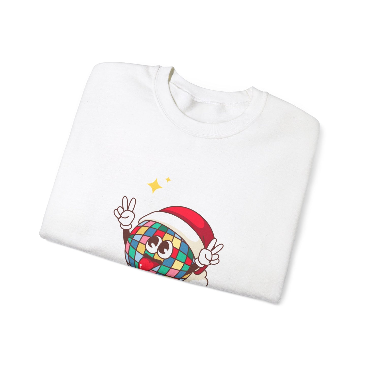 Unisex Heavy Blend Crewneck Sweatshirt Disco Ball Santa Hat 🎉🎅✨