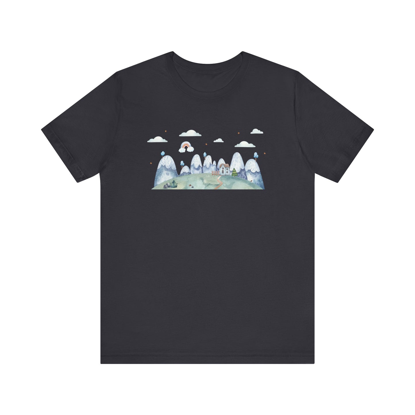 Unisex Jersey Short Sleeve Tee House on a Winter Hill