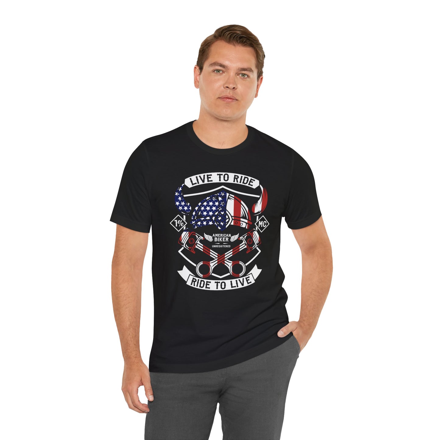 Live To Ride Ride To Live 1% MC Unisex Jersey Short Sleeve Tee