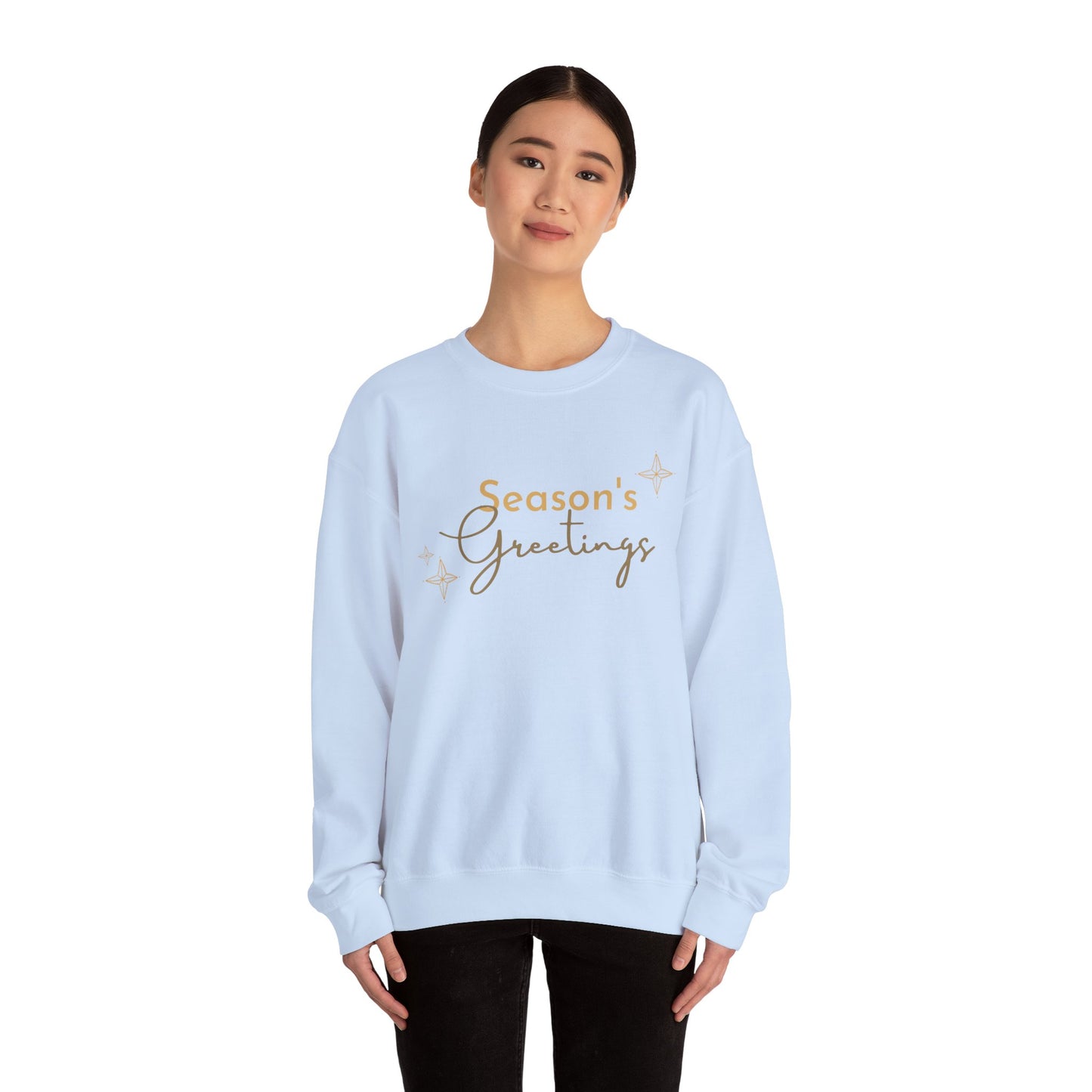 Unisex Heavy Blend Crewneck Sweatshirt Elegant Seasons Greetings ✨🎄