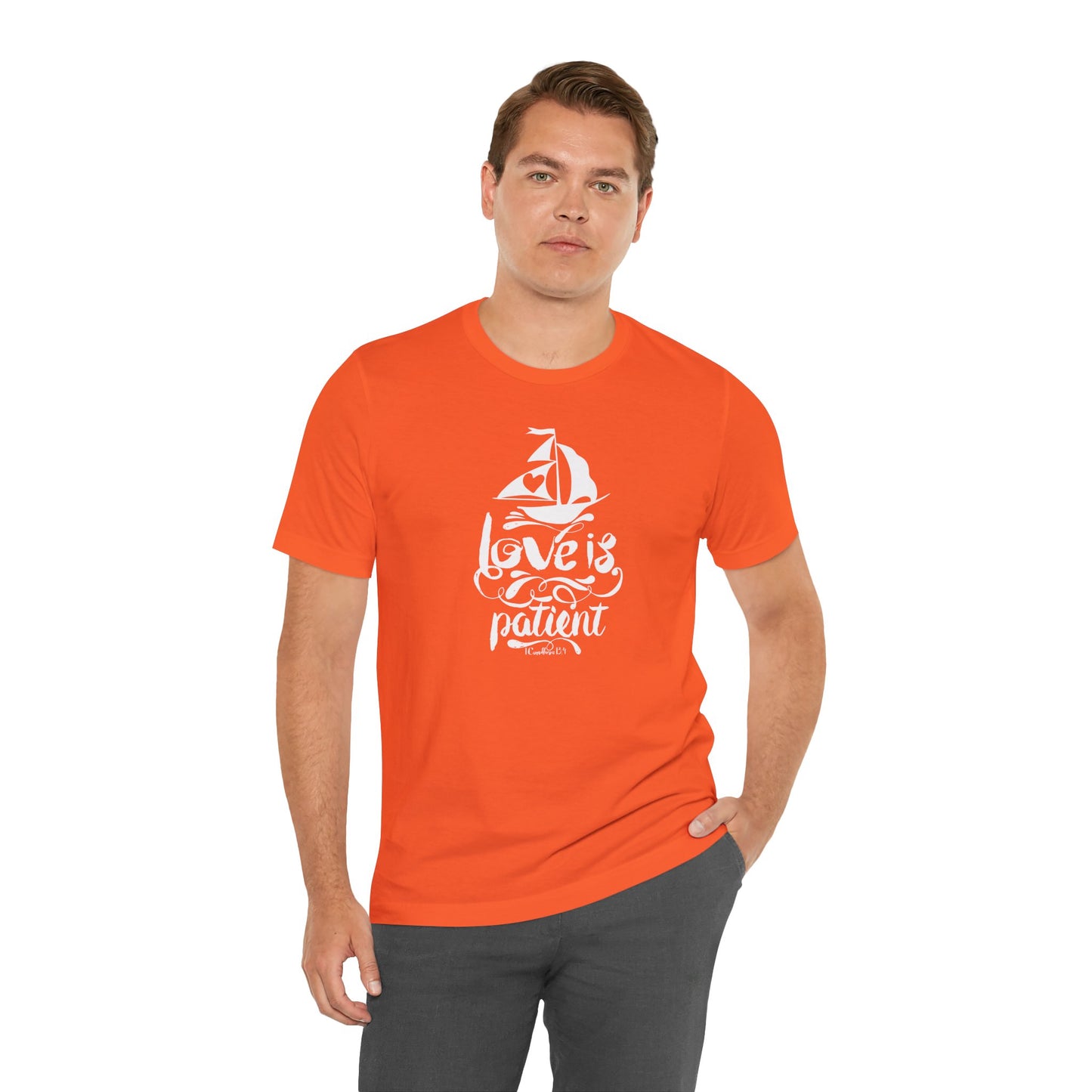 Love Is Patient Corinthians 13:4 Unisex Jersey Short Sleeve Tee