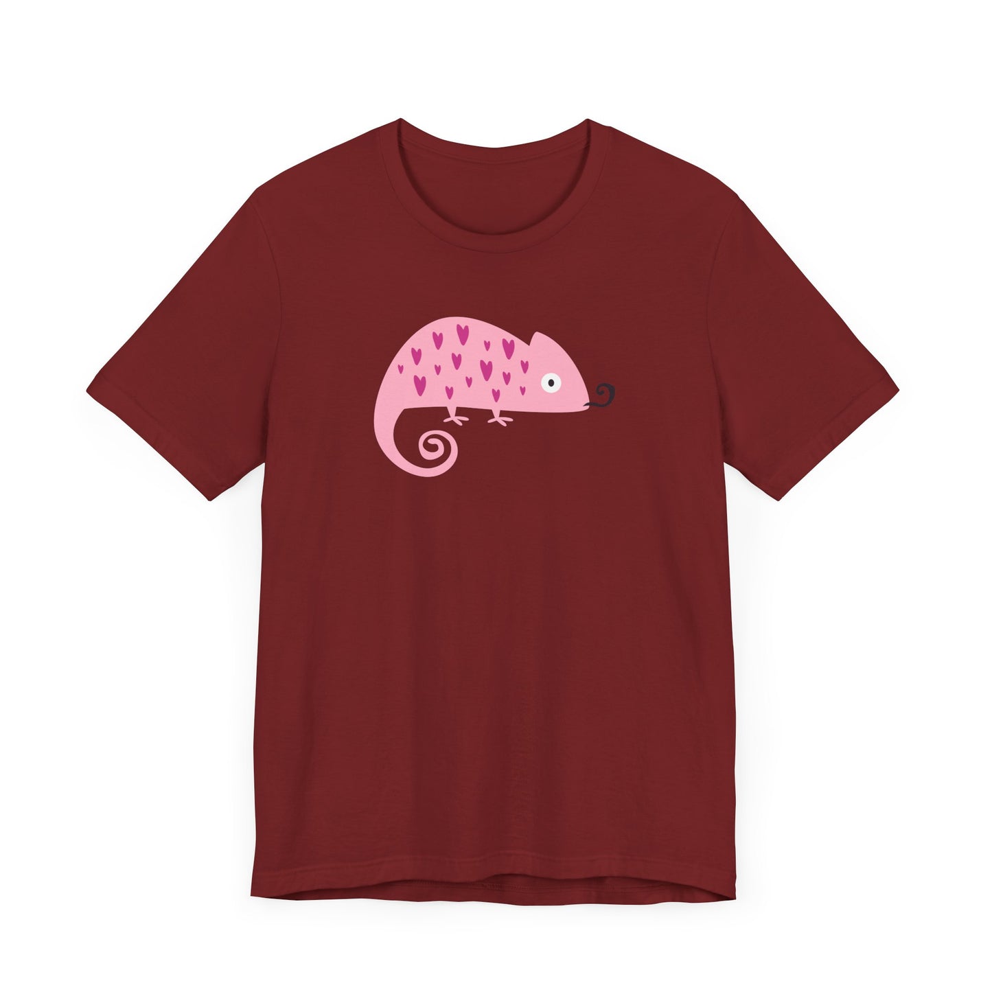 Unisex Jersey Short Sleeve Tee Pink Chameleon Love Heartfelt Charm