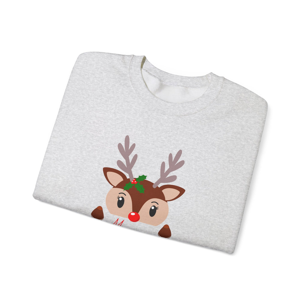 Unisex Heavy Blend Crewneck Sweatshirt Adorable Baby Deer Merry Christmas 🎄🦌✨