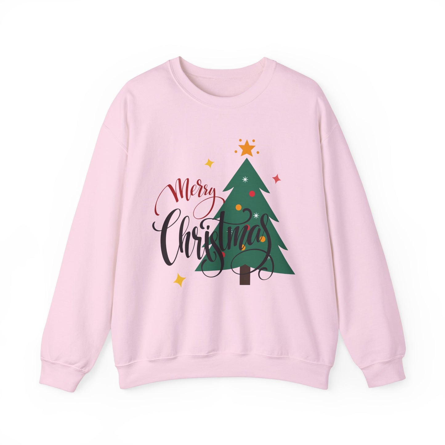 Unisex Heavy Blend Crewneck Sweatshirt Merry Christmas Tree Design 🎄✨