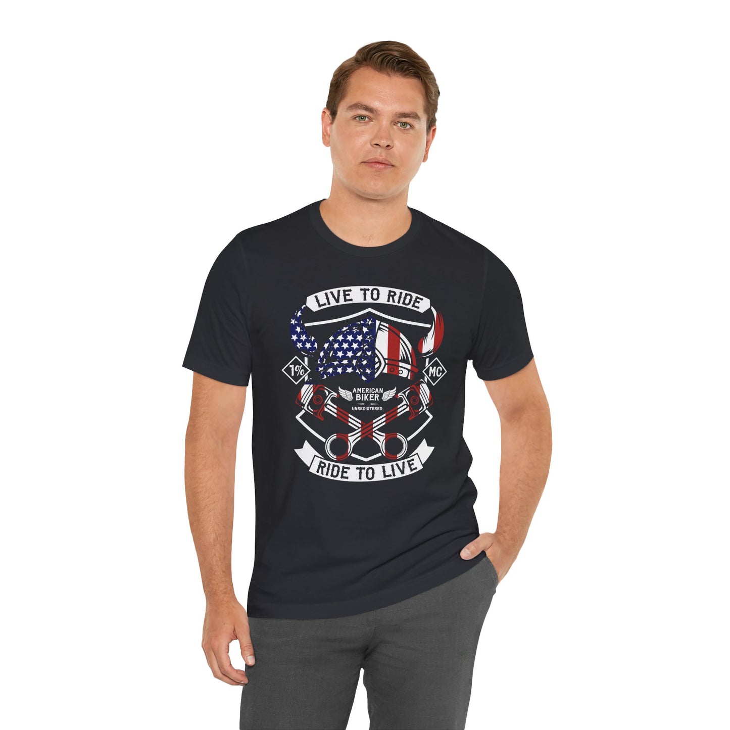 Live To Ride Ride To Live 1% MC Unisex Jersey Short Sleeve Tee