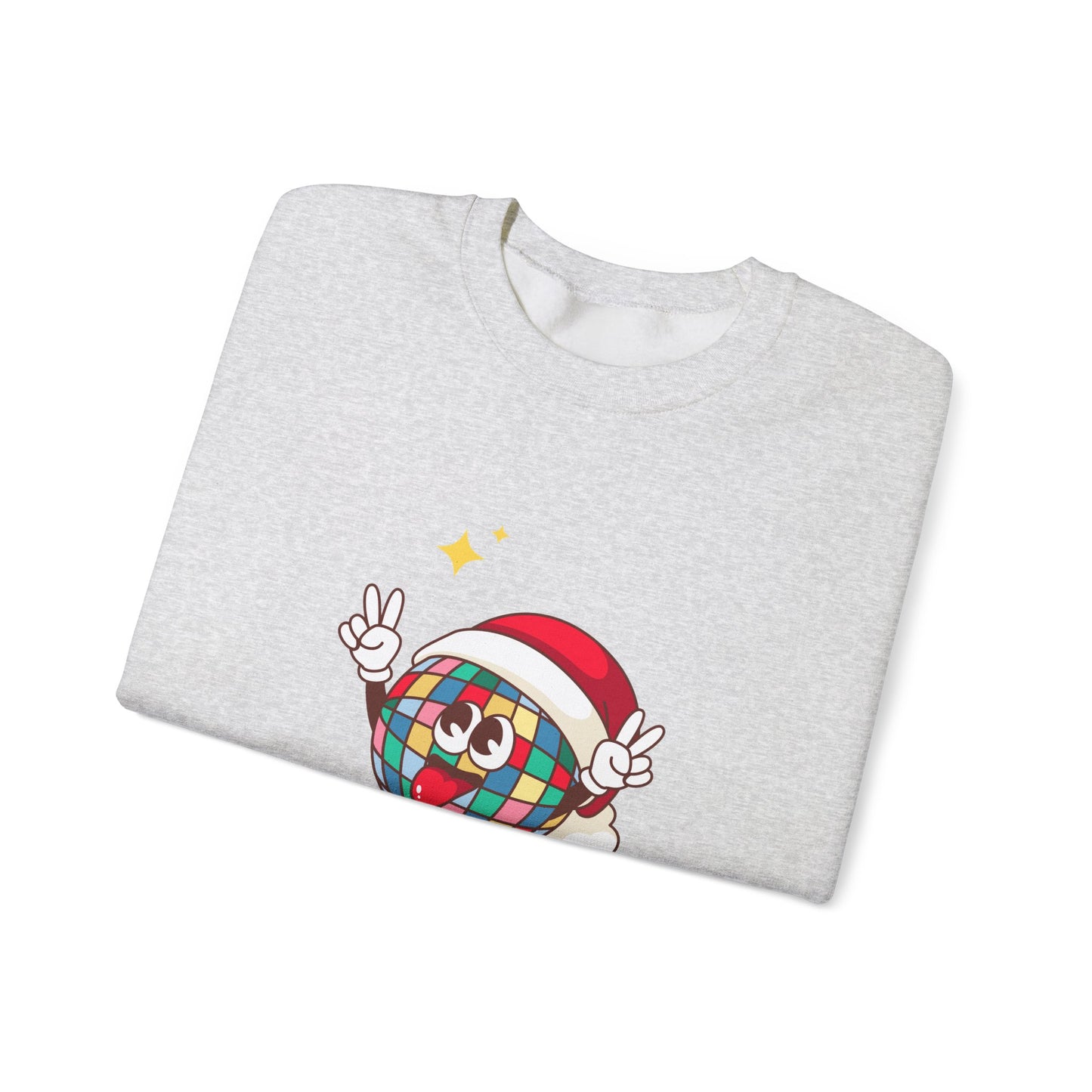 Unisex Heavy Blend Crewneck Sweatshirt Disco Ball Santa Hat 🎉🎅✨