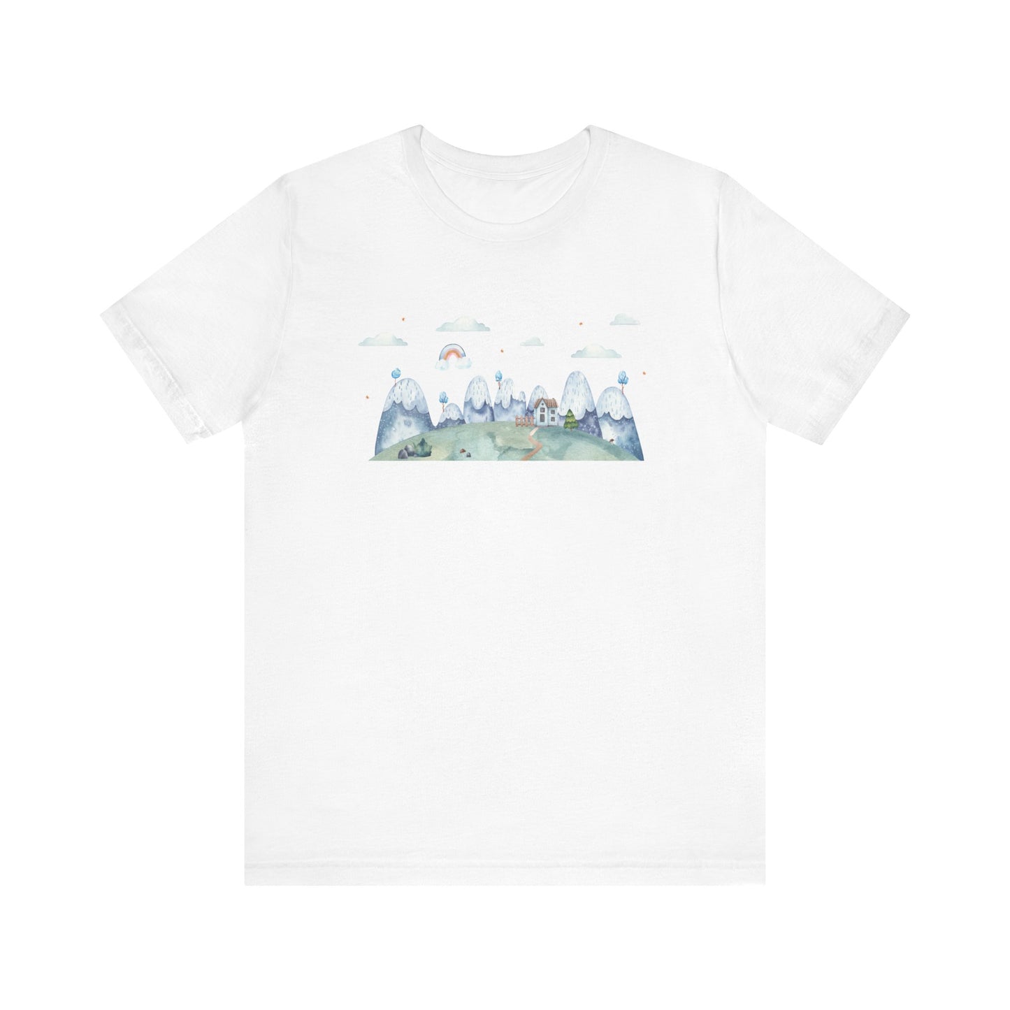 Unisex Jersey Short Sleeve Tee House on a Winter Hill