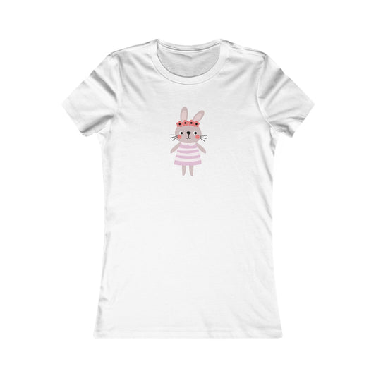Springtime Bunny Delight Easter-inspired Girl Rabbit Women's Favorite T-Shirt