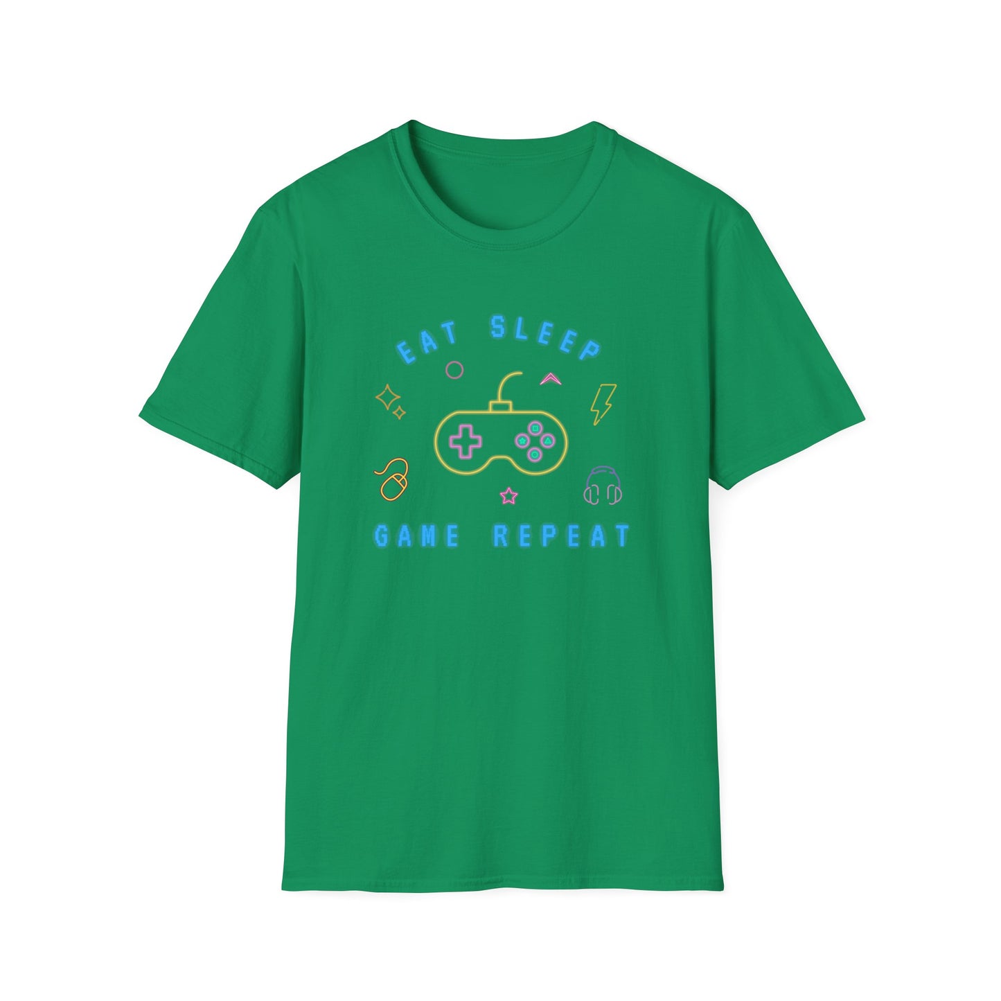 Eat Sleep Game Repeat Unisex Softstyle T-Shirt