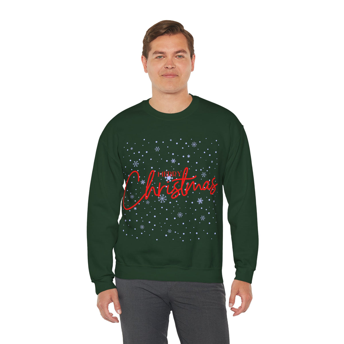 Merry Christmas Snowflakes ❄️🎄✨ Unisex Heavy Blend Crewneck Sweatshirt