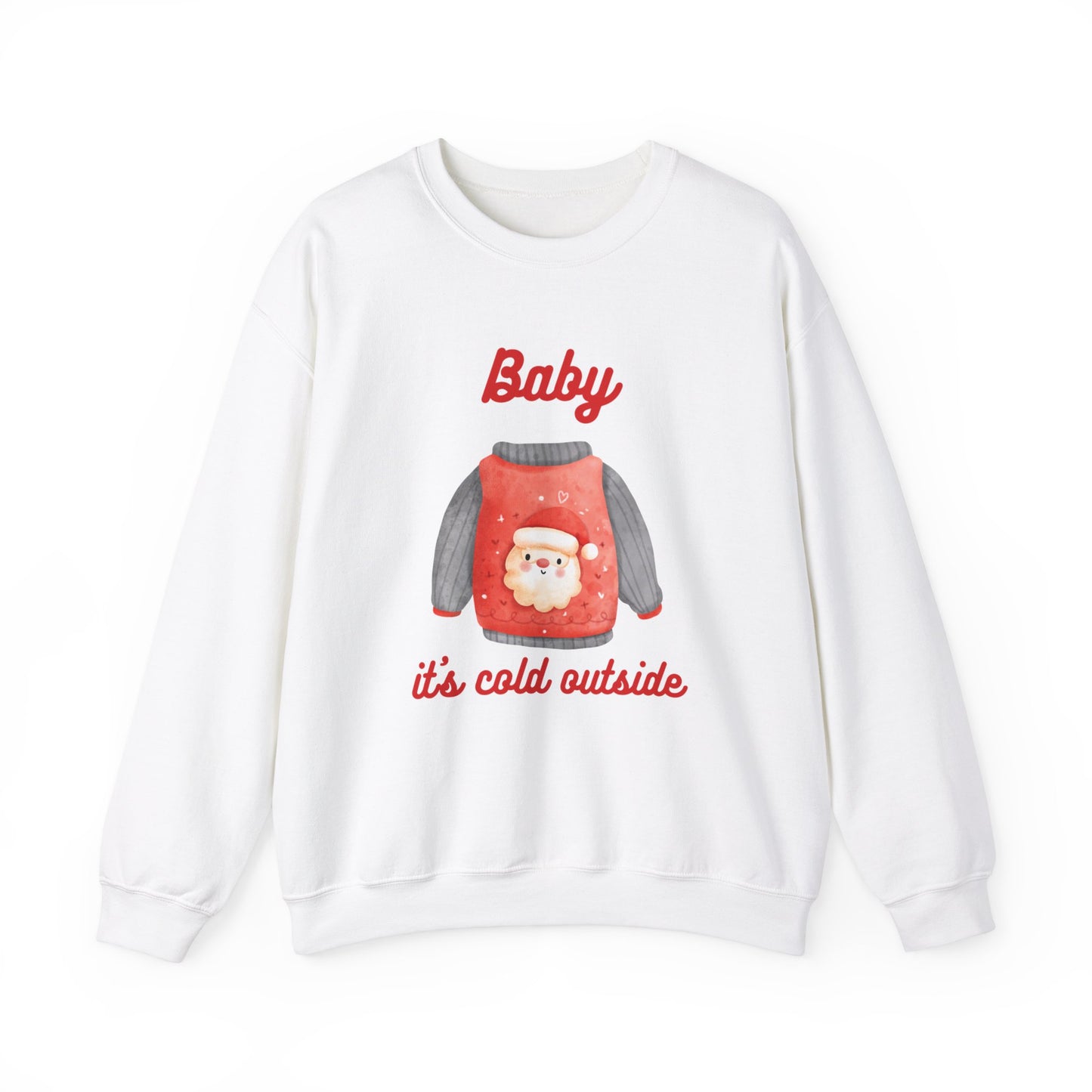 Unisex Heavy Blend Crewneck Sweatshirt Baby It's Cold Outside Santa 🎅🎄❄️❤️