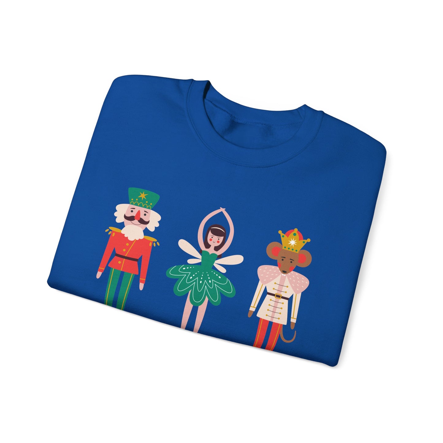 Unisex Heavy Blend Crewneck Sweatshirt Happy Holidays Nutcracker 🎄✨