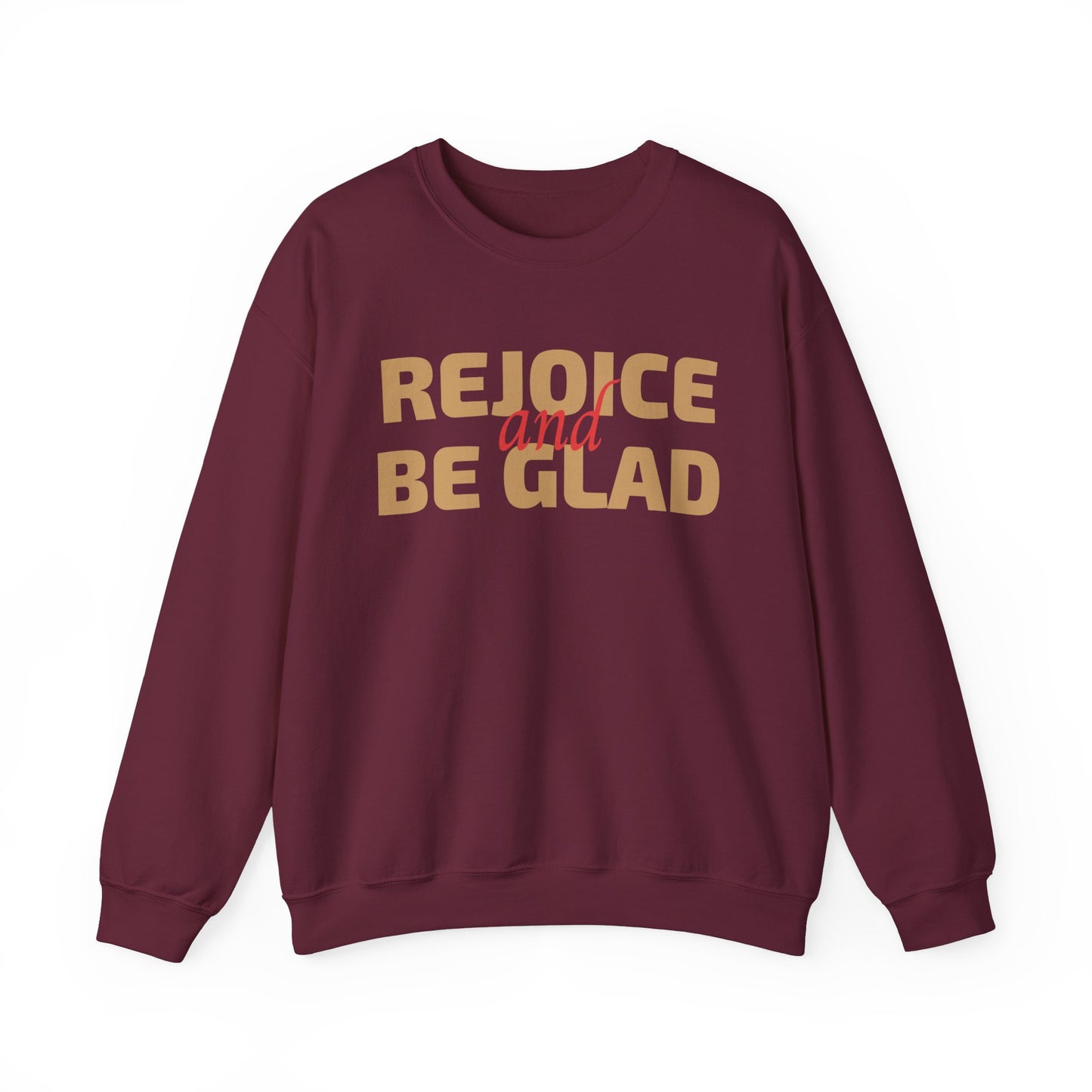 Unisex Heavy Blend Crewneck Sweatshirt Rejoice and Be Glad 🎉✨