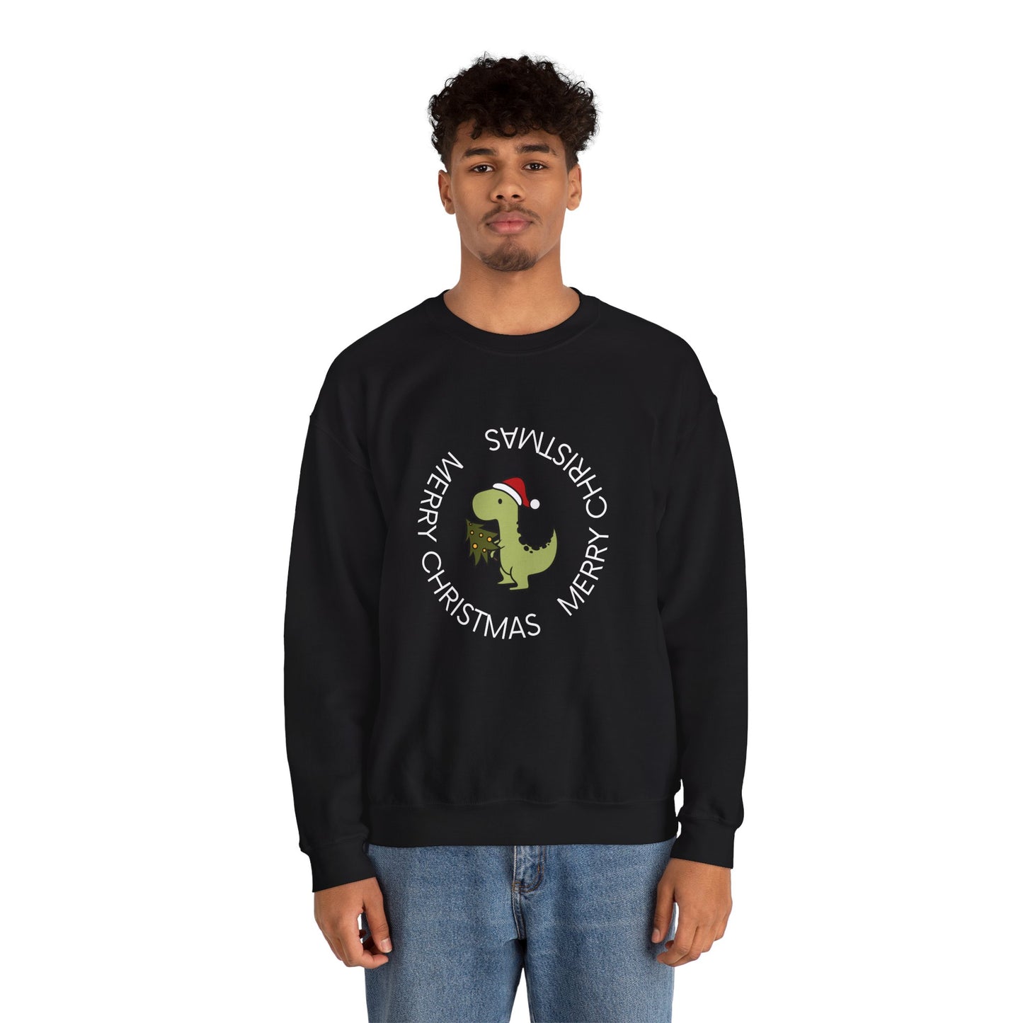 Dino-Merry Christmas 🎄🦖🎅 Unisex Heavy Blend Crewneck Sweatshirt