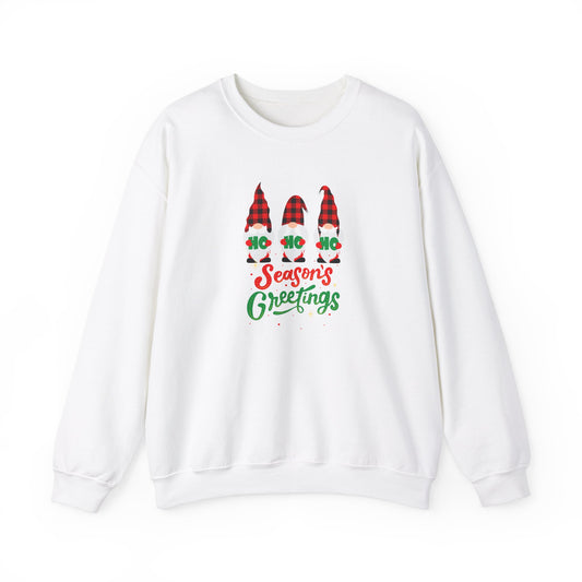 Unisex Heavy Blend Crewneck Sweatshirt Season's Greetings with Santa's Dwarves 🎅🎄✨