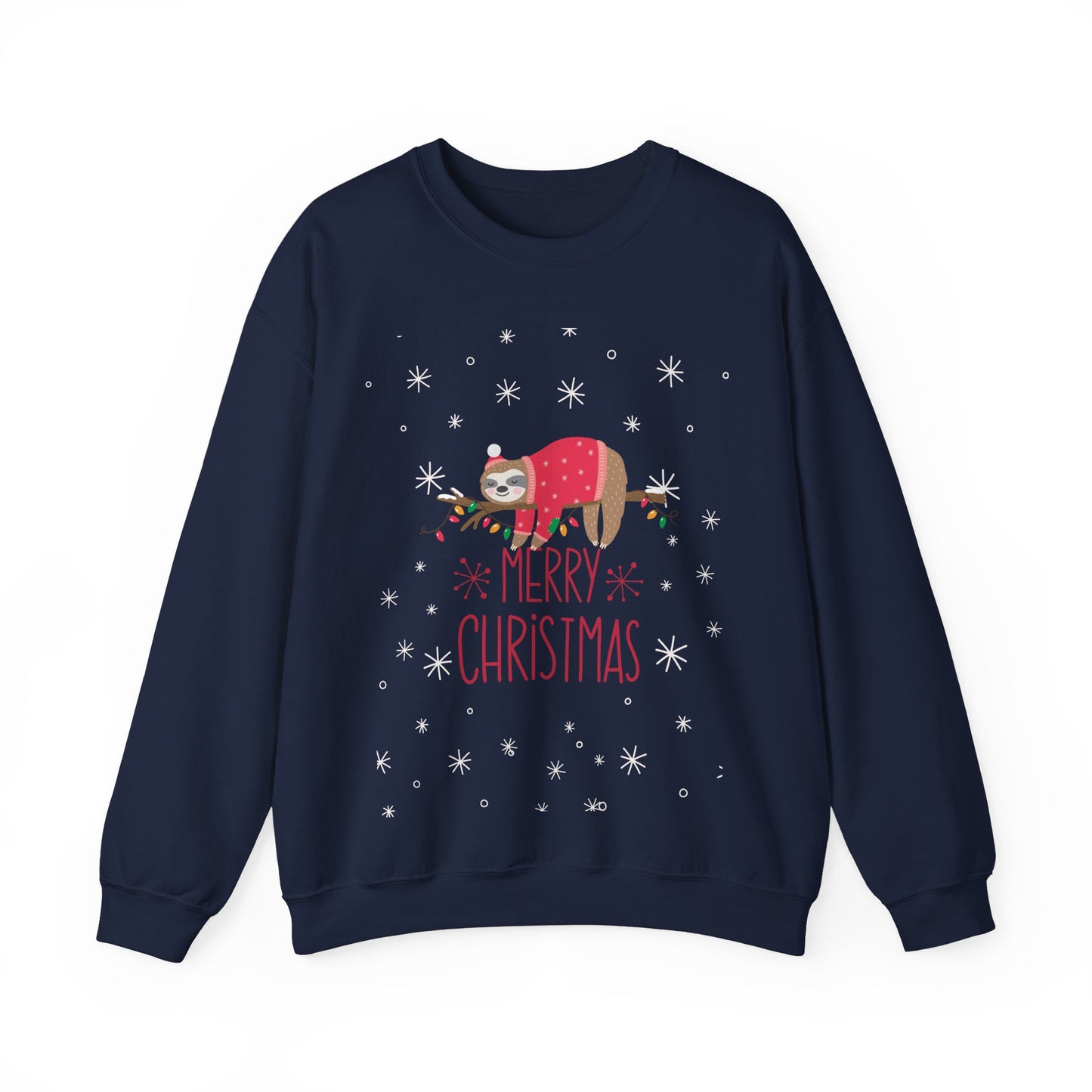 Merry Christmas Sloth 🎄🦥✨ Unisex Heavy Blend Crewneck Sweatshirt