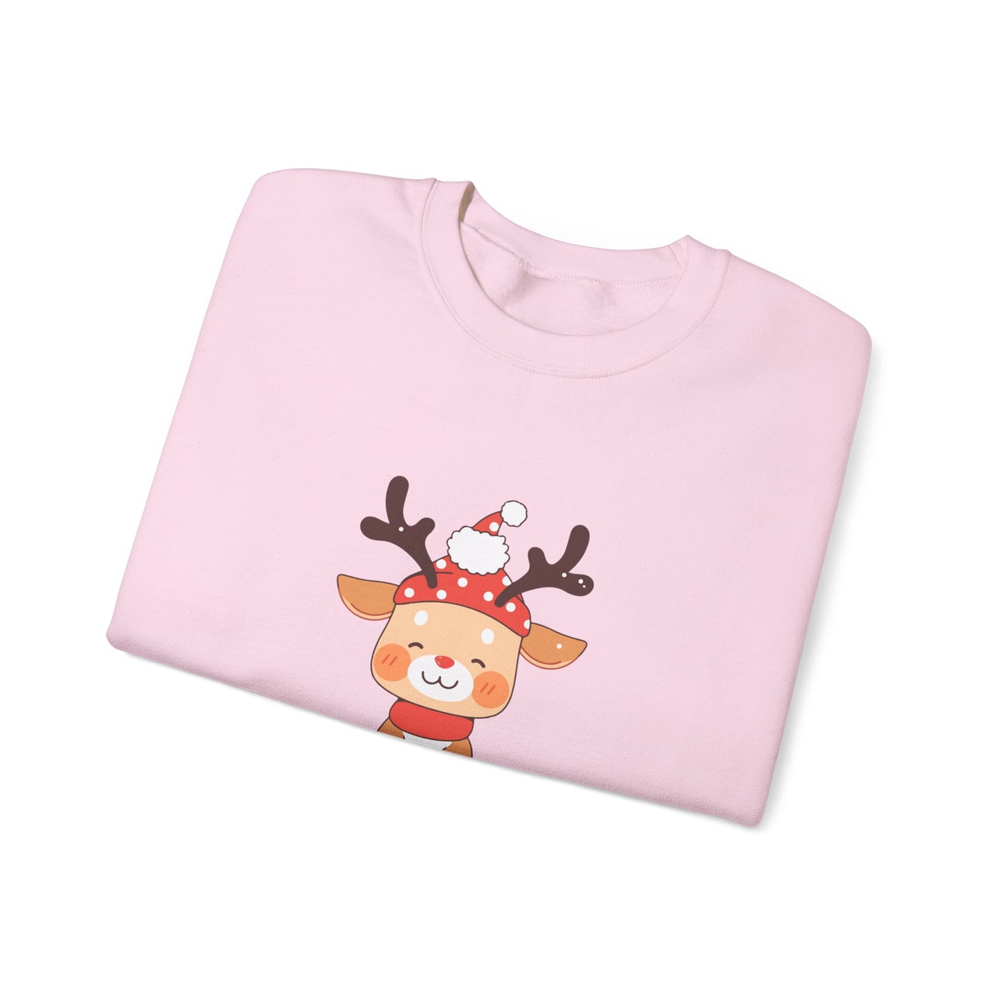 Unisex Heavy Blend Crewneck Sweatshirt Sitting Deer with Christmas 🎄🦌✨