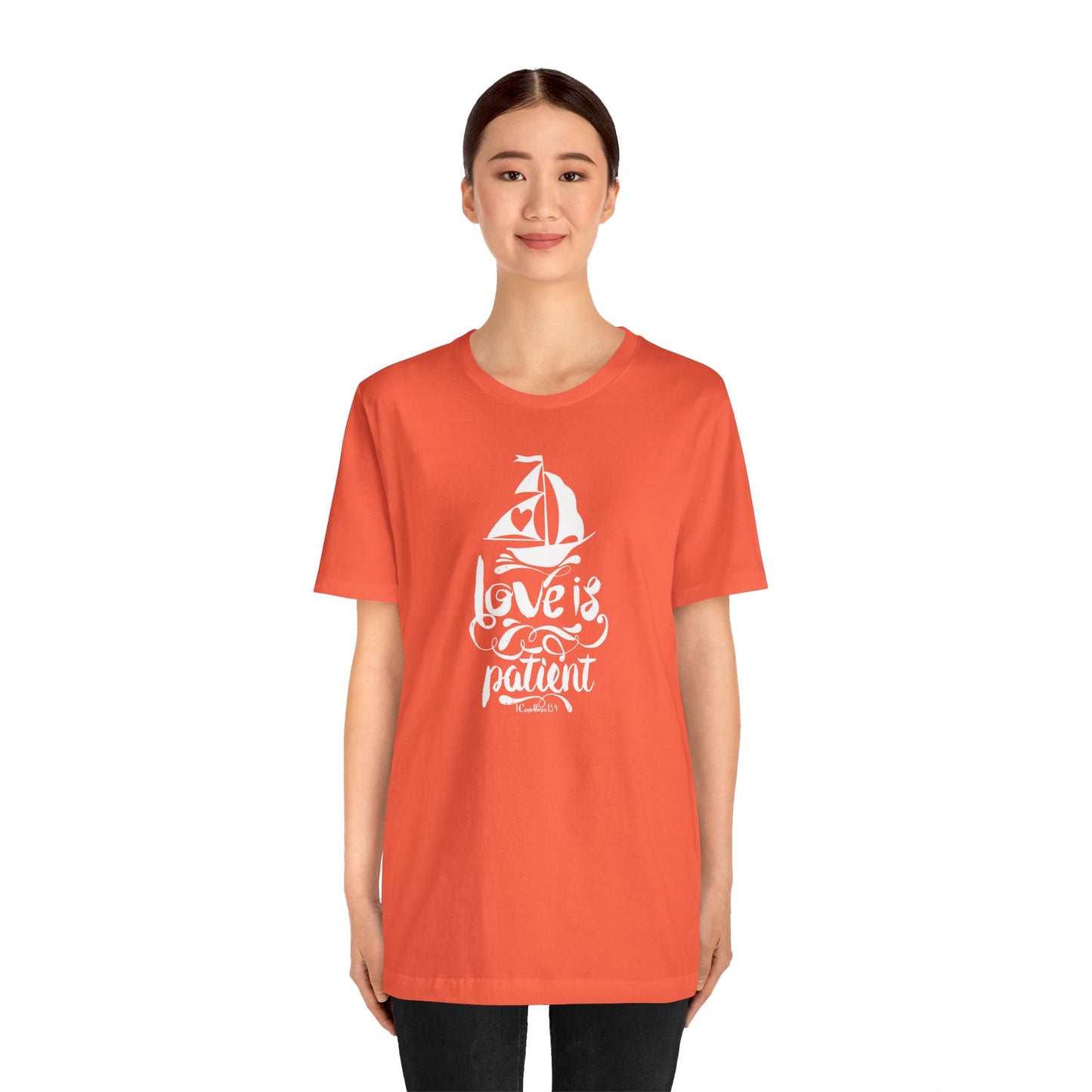 Love Is Patient Corinthians 13:4 Unisex Jersey Short Sleeve Tee