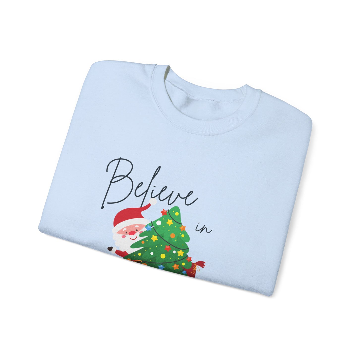 Unisex Heavy Blend Crewneck Sweatshirt Believe In Santa 🎅🎄✨