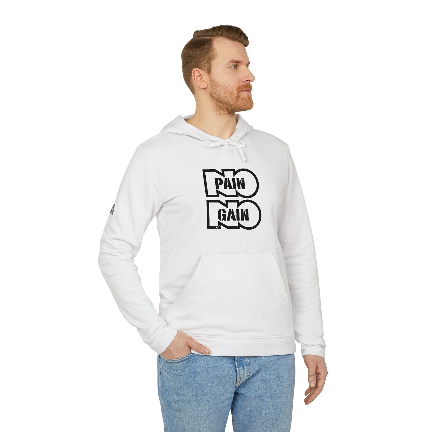 No Pain No Gain Adidas Unisex Cozy Fleece Hoodie
